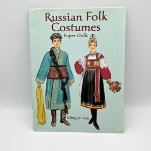 Russian Folk Costumes Paper Dolls Cut-Outs Ming Ju Sun Traditional Intact VTG